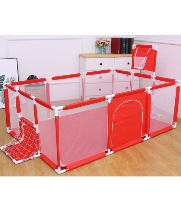 3 in 1 Baby Playpen Play Yard Outdoor Indoor Kids Activity Center +Gate Interactive Safety Tent Basketball Court Kids Furniture 