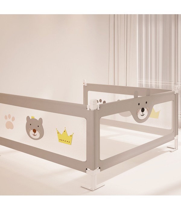 100CM Height Bed Rail/BedRail Kids Safety Cot Guard Protecte Set- 28Layer Adjust - 2m