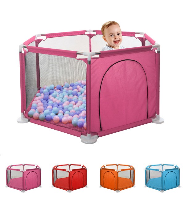 70x66CM 6 Sided Baby Playpen Interactive Safety In...