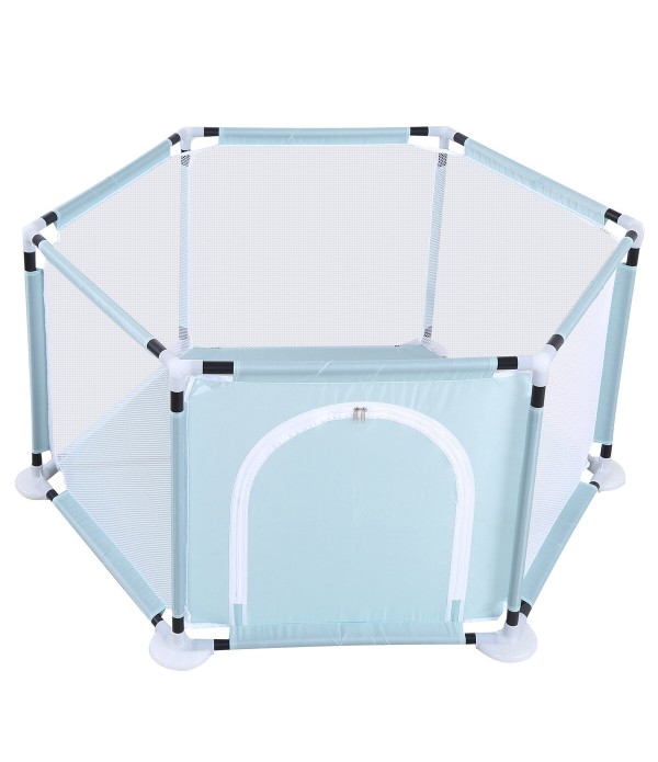 3-6 Years Baby Safety Playpen Baby Fence Gate Foldable Interactive Indoor Outdoor Playpen Children Kids Playard - Gray