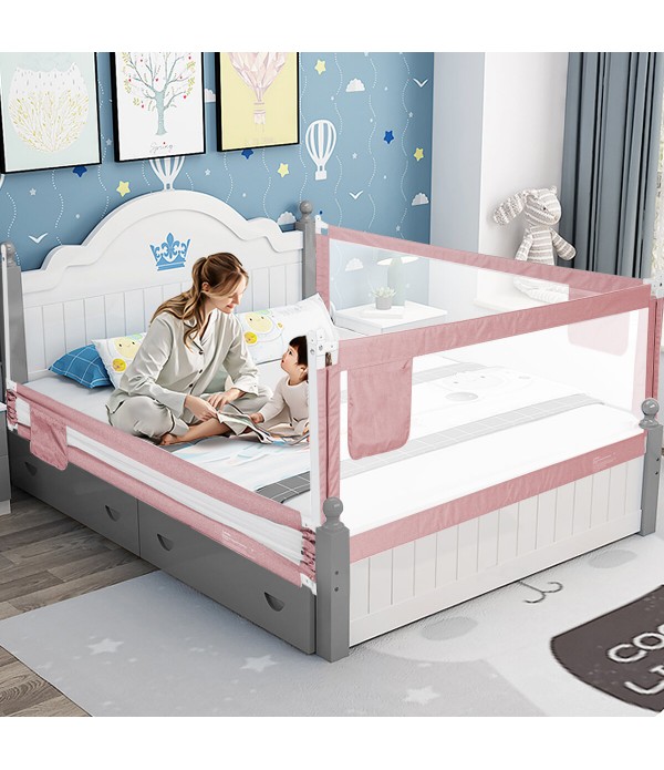 1.5/1.8/2m Bed Rail Baby Guard Toddler Safety Guardrail Kids Infant Bed - Gray 1.5m