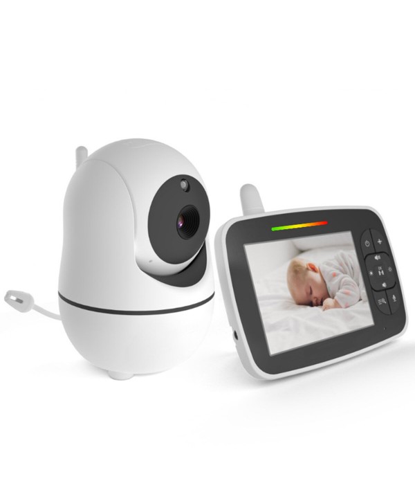 Baby monitor with camera 2.4Ghz 3.5-inch LCD digital screen and night vision camera,Dual-intercom function sound activate - Blac