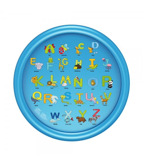 170cm Sprinkle Play Mat Sprinkler Pad for Kids Sprinkler Pool for Children Outdoor Water Toys Learning Educational Wading Pool f