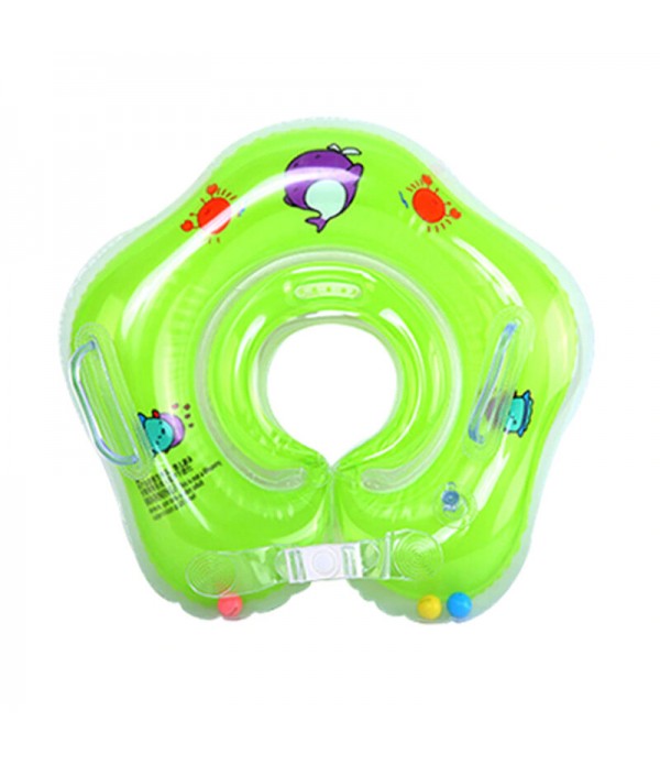 Swimming Baby Accessories Neck Ring Tube Safety Infant Float Circle for Bathing Inflatable Flamingo Inflatable Water - Orange