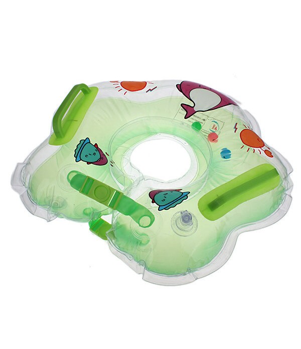 Baby Neck Float Ring Safe Pools Infant Swimming for Bath Inflatable Floats  - Orange