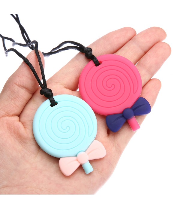 Lollipop Chewing Necklace 2 Pack Baby Playing Training