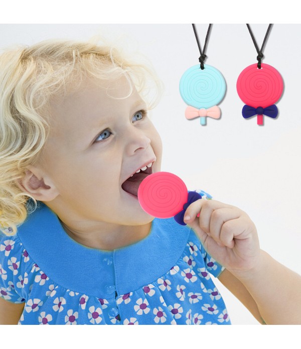 Lollipop Chewing Necklace 2 Pack Baby Playing Training