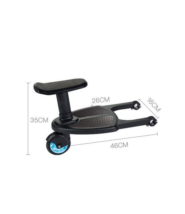 Stroller Board Toddler Buggys Board Wheel Board Skateboard Pushchair Stroller Kids Safety Comfort Step Board for Prams Joggers -