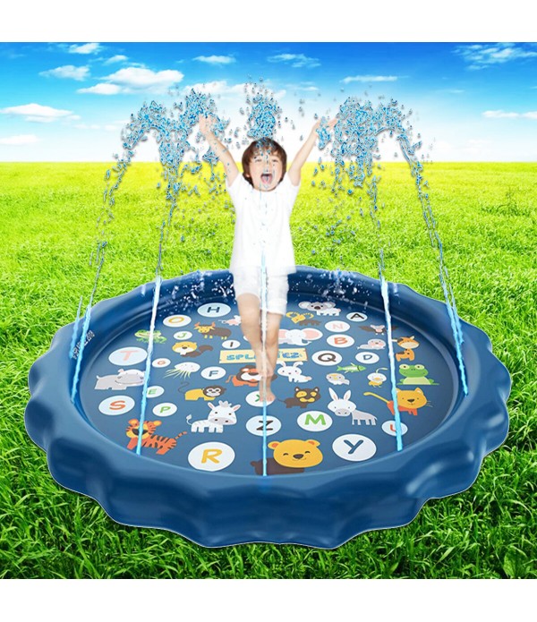 Sprinkle Play Mat Sprinkler Pad for Kids Sprinkler Pool for Children Outdoor Water Toys Learning Educational Wading Pool for Tod