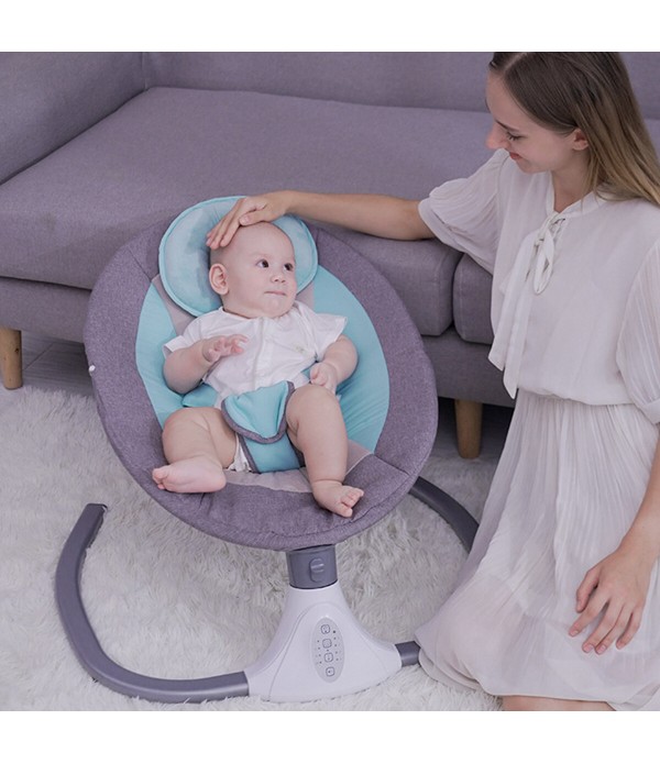 Smart Bluetooth Electric Baby Swings Remote Control Four-gear Adjustment Infant Comfort Crib Timing Breathable Baby Rocking Chai