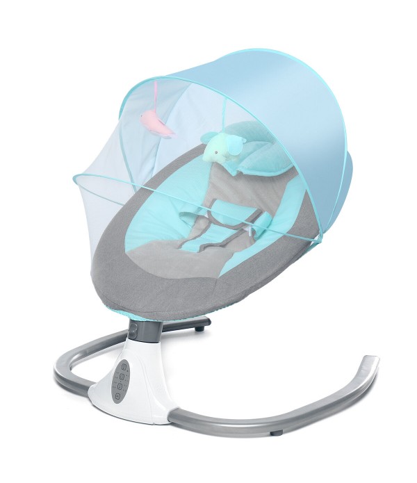 Smart Bluetooth Electric Baby Swings Remote Control Four-gear Adjustment Infant Comfort Crib Timing Breathable Baby Rocking Chai