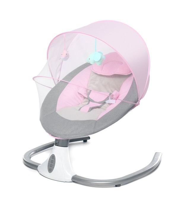 Smart Bluetooth Electric Baby Swings Remote Control Four-gear Adjustment Infant Comfort Crib Timing Breathable Baby Rocking Chai