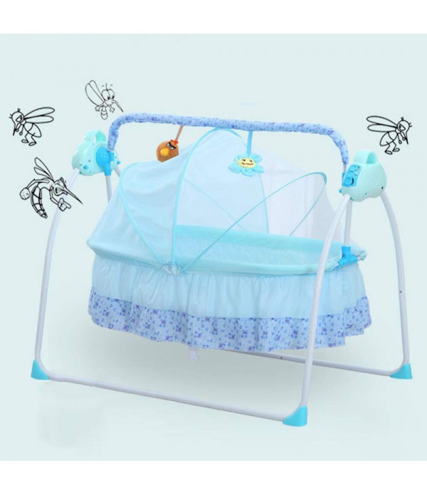 Electric Auto Swing Baby Bassinet Remote Control Bluetooth Music Crib Cradle Three-speed Adjustment Baby Swing For 0-3 Years Old