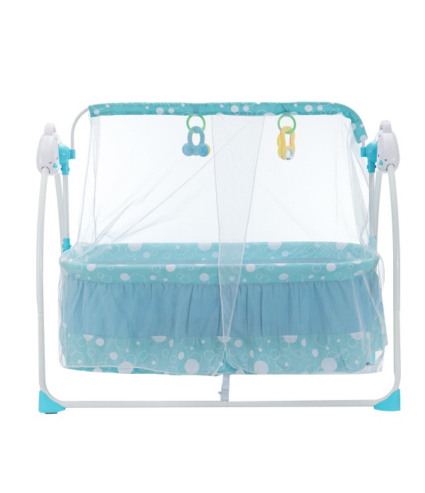 5modes Electric Kid Baby Crib Cradle Infant Rocker Auto Swing Sleeping Bed Cot Bouncer Rocker Remote Control - Blue