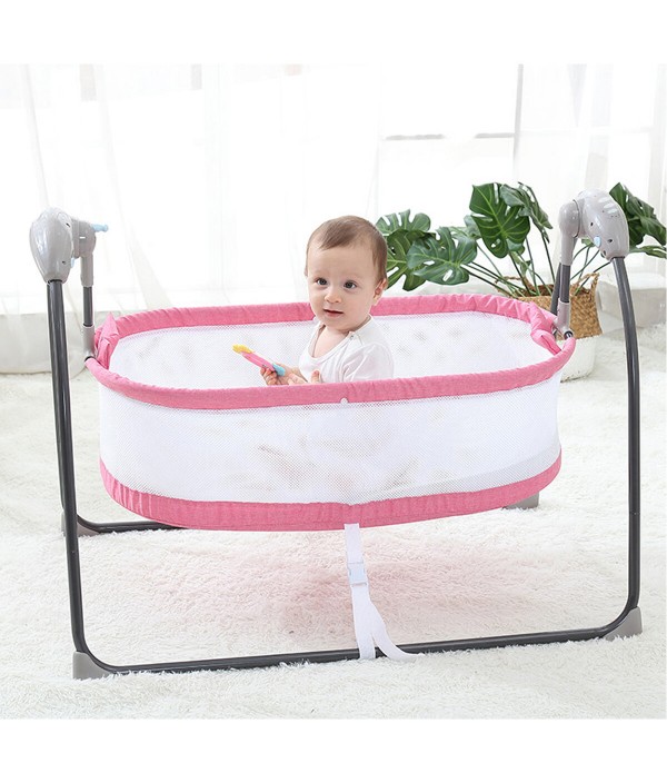 Multi-function Smart Electric Baby Cradle Bed Timing Adjustment New Baby Bassinet Bluetooth Music Multi-Range Adjustment Baby Cr