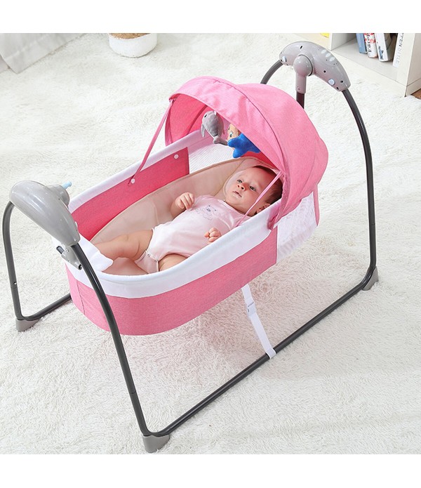 Multi-function Smart Electric Baby Cradle Bed Timing Adjustment New Baby Bassinet Bluetooth Music Multi-Range Adjustment Baby Cr