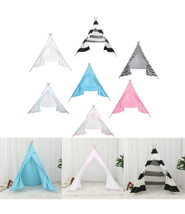 1.6m Kids Play Tent Cotton Teepee Wigwam Sleeping House Indoor Outdoor - Type F