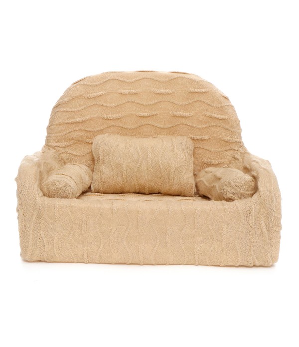 4 in1 Newborn Baby Boy Girl Photography Sofa Chair Soft Bolster Baby Seat Cushion - Beige