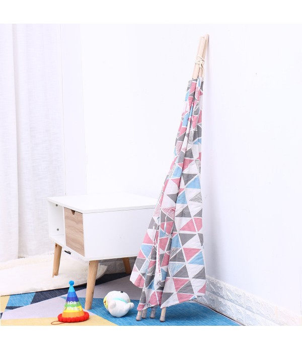 Large Cotton Linen Kids Play Tent Teepee Canvas Playhouse Indian Wigwam - Type A