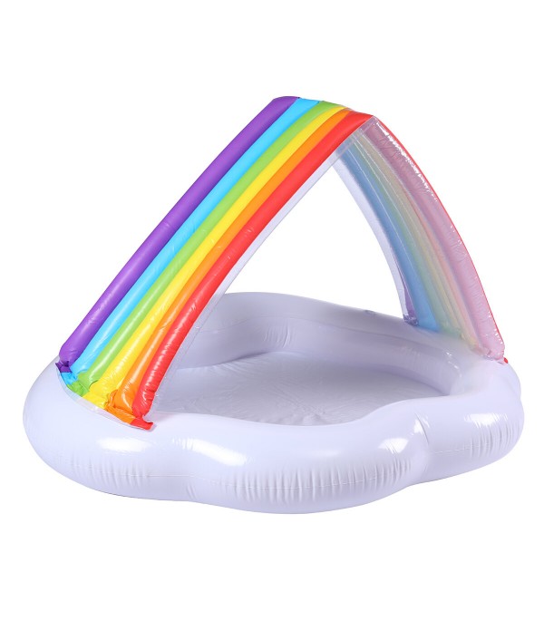 Rainbow Sunshade Summer Inflatable Swimming Pool Backyard Inflated Kids Bathtub for Swimming Supplies