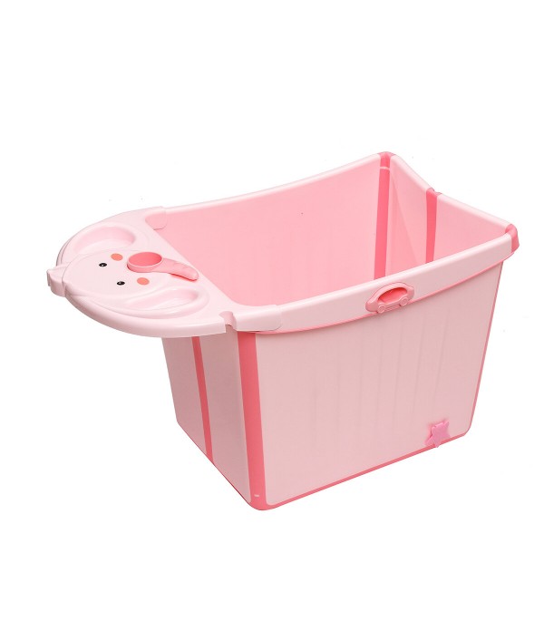 Kids Large Foldable Anti-slip Bath Tub Baby Long-term Temperature Locking Bucket - Green