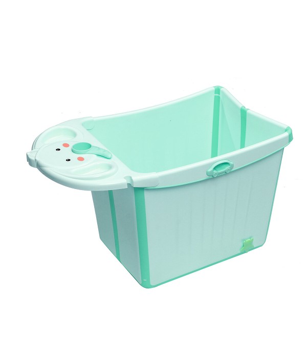 Kids Large Foldable Anti-slip Bath Tub Baby Long-term Temperature Locking Bucket - Green