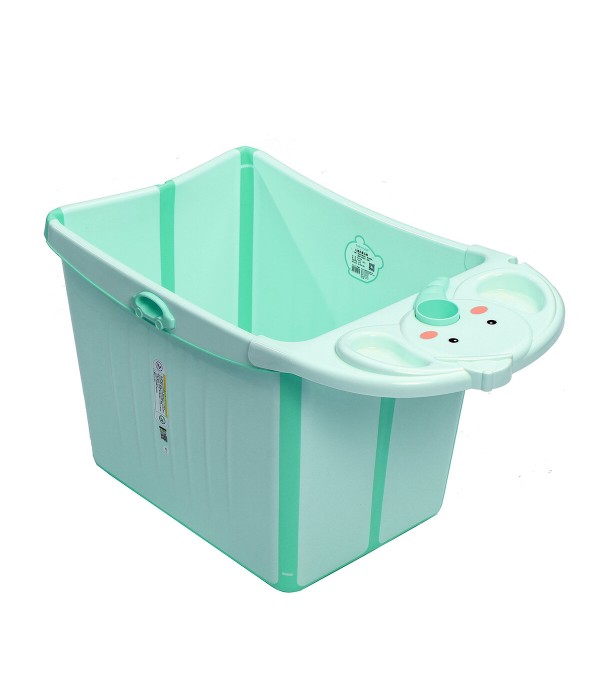 Kids Large Foldable Anti-slip Bath Tub Baby Long-term Temperature Locking Bucket - Green