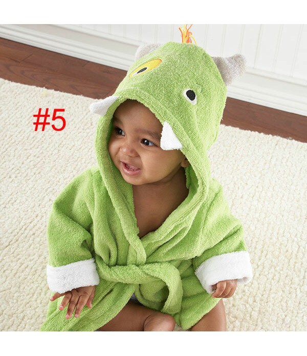 Baby Nighty Pajamas Kids Toddler Animal Cartoon Bathrobe Towel - #09