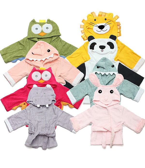 Baby Nighty Pajamas Kids Toddler Animal Cartoon Bathrobe Towel - #09