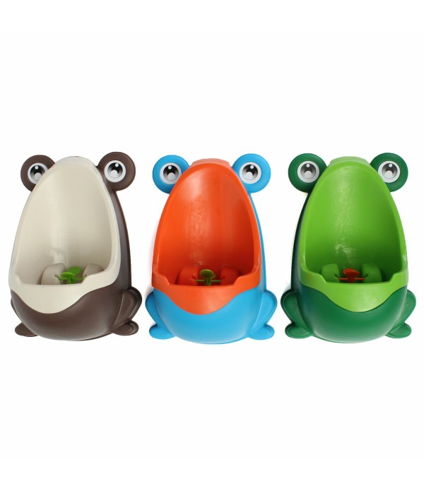 Lovely Frog Brush Cleaning Children Potty Toilet Training Kids Urinal Kid Boy Pee Removable Bathroom - Coffee