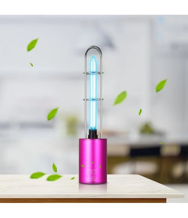 Rechargeable UV Sterilizer Light &amp; Air Purifier DC5V Ultraviolet + Ozone UV Germicidal Lamp - Blue