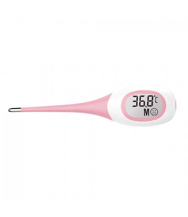 8 Seconds Fast Oral LCD Thermometer Armpit Underarm Body Temperature Measuring Device Digital Thermometer for Baby Adults - Pink