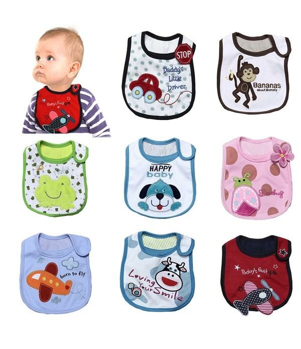 Baby 3 Layer Cotton Napkin Saliva Towel Lunch Bibs...