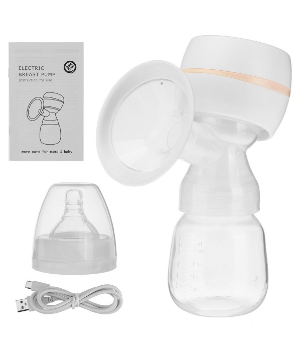 Electric Breast Pump Breast Massager Mute Milk Feeding Collector Portable Baby Breastfeeding Bottle Lactation Soft Painless - Pi