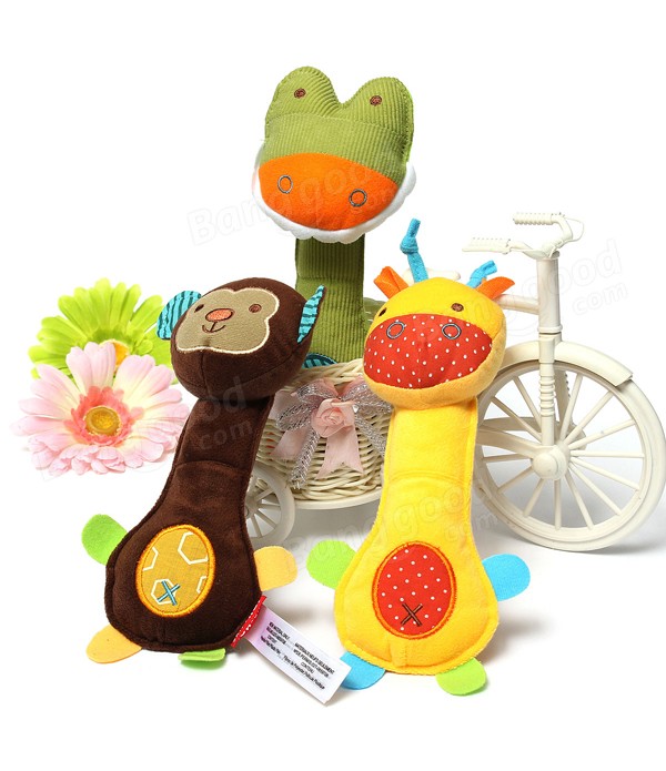 Baby Crib Rattle Soft Animal Handbell Development Toy - Crocodile