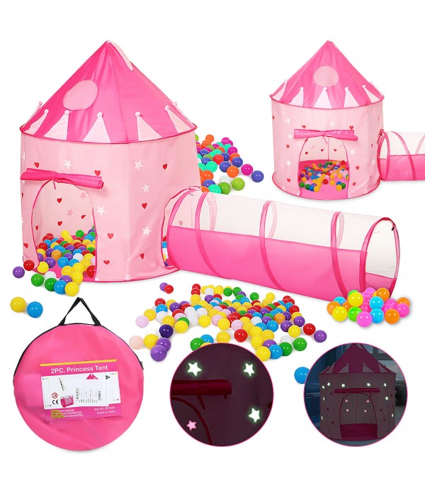 135CM Kids Play Tent Ball Pool Tent Princess Castle Portable Indoor Outdoor Baby Tents House Hut for Kids Toys