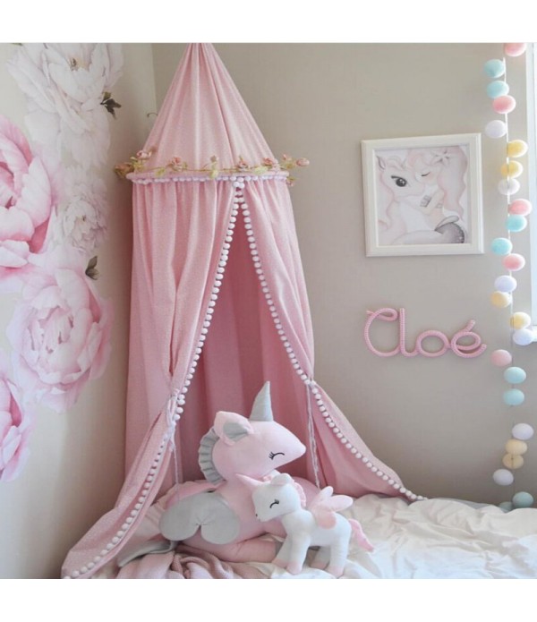 Cotton Kid Baby Bed Canopy Bedcover Mosquito Net C...