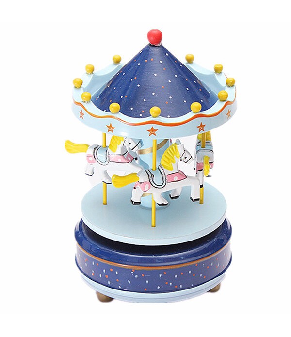 Kids Carousel Music Box Merry Go Round Musical Devolopment Toys Room Decor - 3#