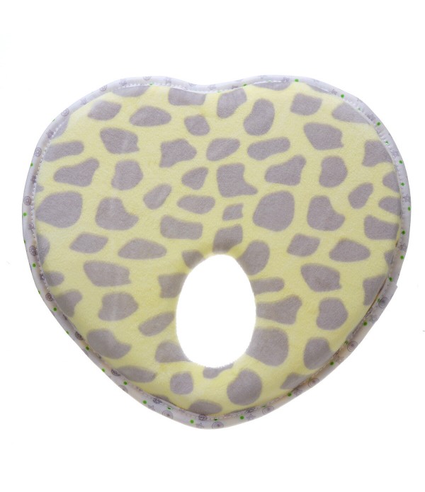 Baby Infant Memory Sponge Prevent Flat Head Neck Support Cot Pillow - Brown