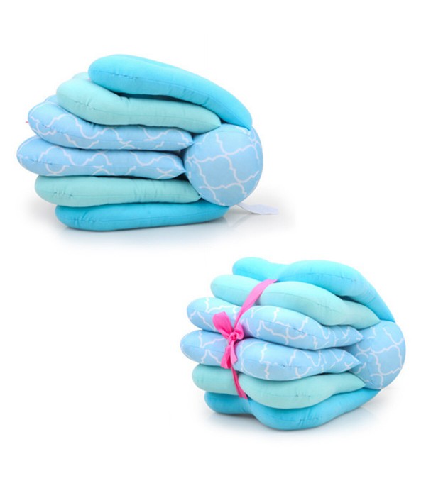 Breastfeeding Baby Plillows Multifunction Nursing Adjustable Infant Feeding Pillows for Baby Bedding Accessories - Blue