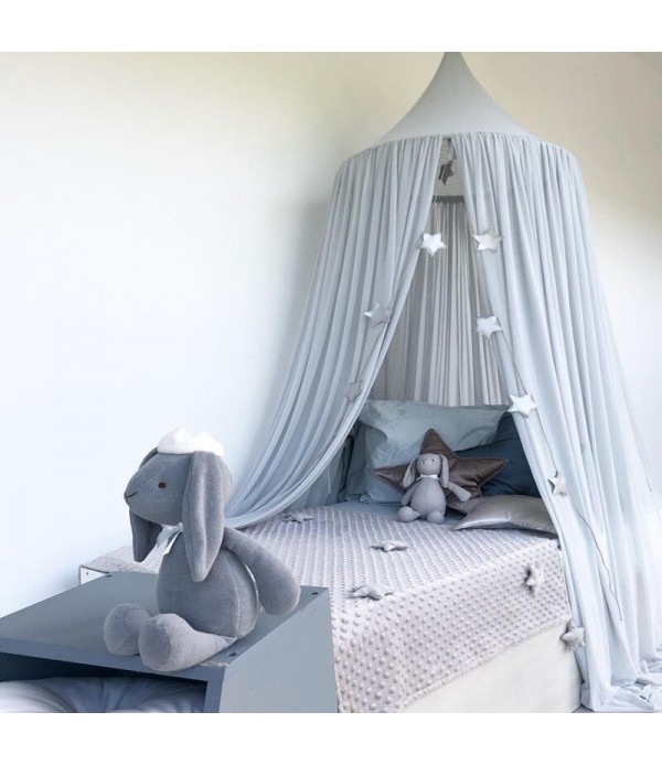 Nordic Style Chiffon Children Anti-mosquito Bed Net Breathable Hung Round Dome Bed Canopy Anti Insect Anti-mosquitoes Bed Net Li