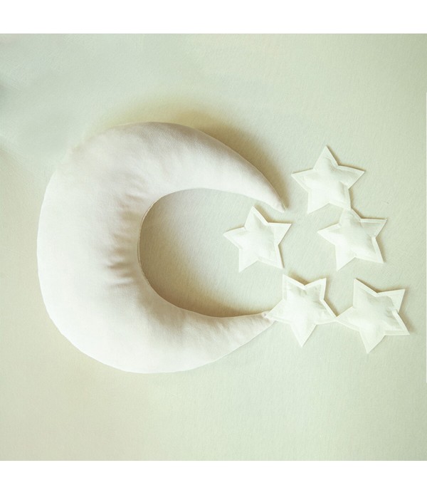 Newborn Photography Props Moon-shape Pillows With Stars Full-moon Baby Photo Shoot Accessories Posing Props Creative Props - Pin