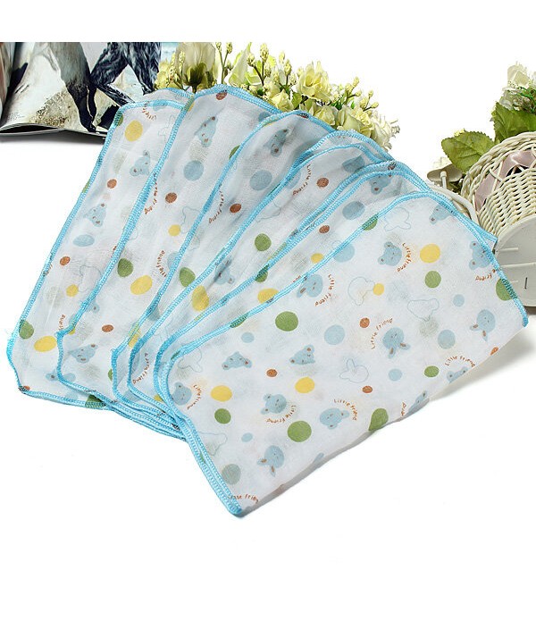 10 pcs 30X30cm baby cotton feeding towels