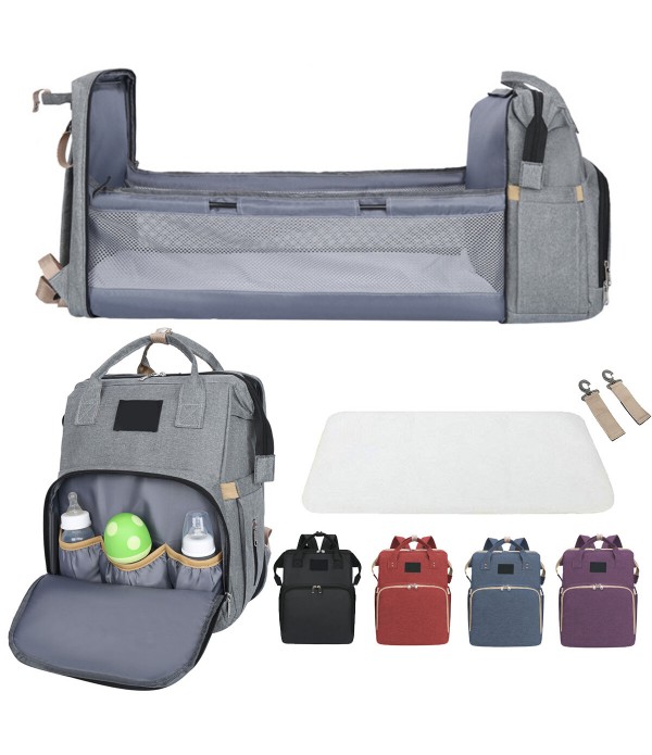 2 in 1 Diaper Bag with Changing Station Mom Backpa...