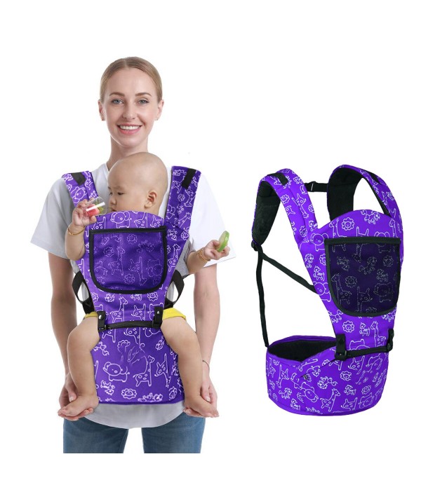 3-in-1 Baby Carrier Backpack Infant Backpack Wrap Front Carry Breathable Baby Kangaroo Pouch Sling Baby Carrier - Red