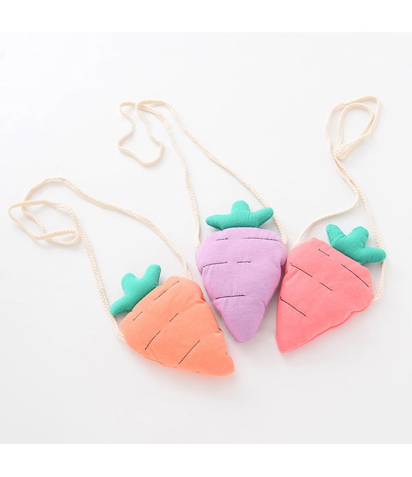 Lovely Fruit Crossbody Bags Kids Cuit Carrot Cotto...