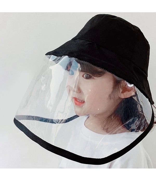 Children's Dust Cap Detachable Face Screen Windproof Transparent Fisherman Hat - 002