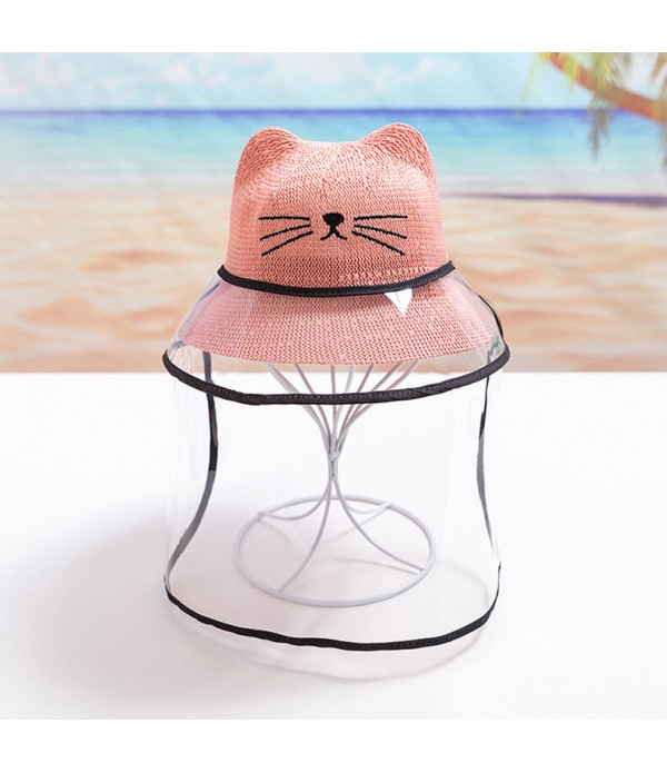 Children's Cat Hat Removable Face Screen - 001