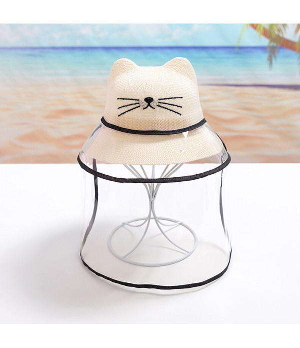 Children's Cat Hat Removable Face Screen - 001