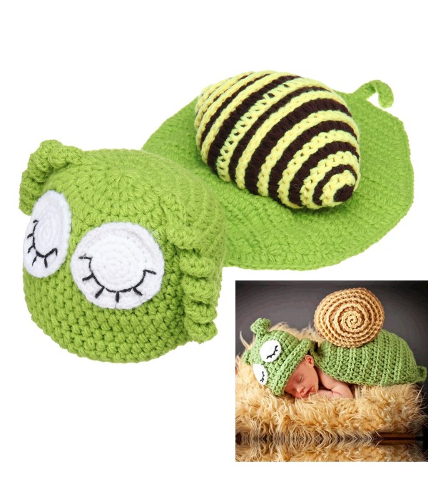 Knitted Snail Photography Prop Kid Baby Decorate Clothing